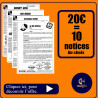 20 euros pour 1O NOTICES